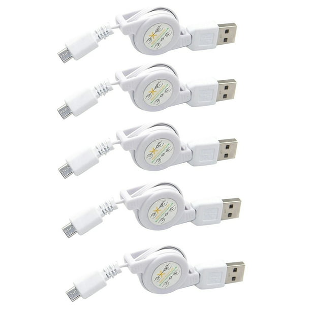 Realm 5ft USB-A to USB-C Cable with Micro USB Adapter White, 